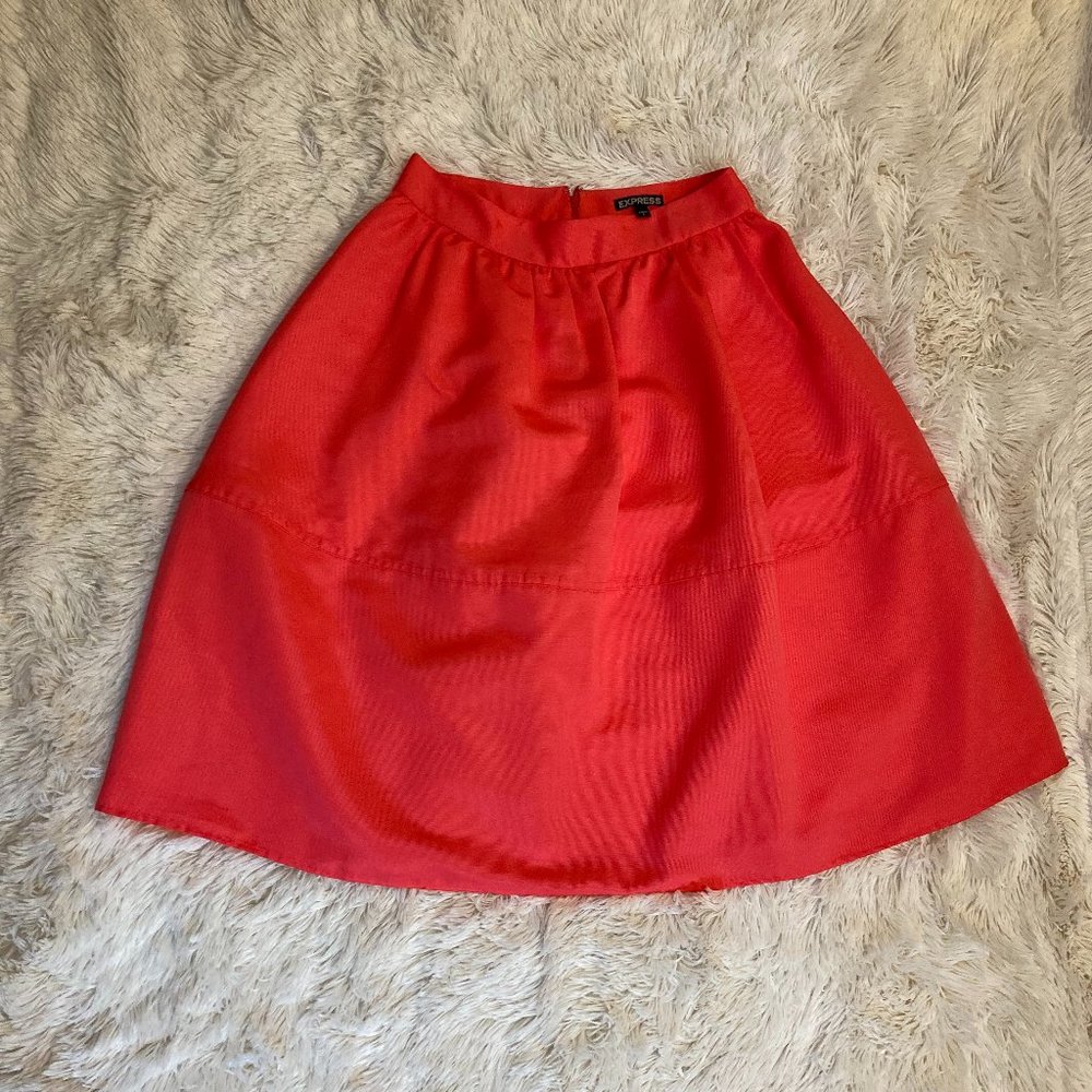 Coral Midi Work Skirt